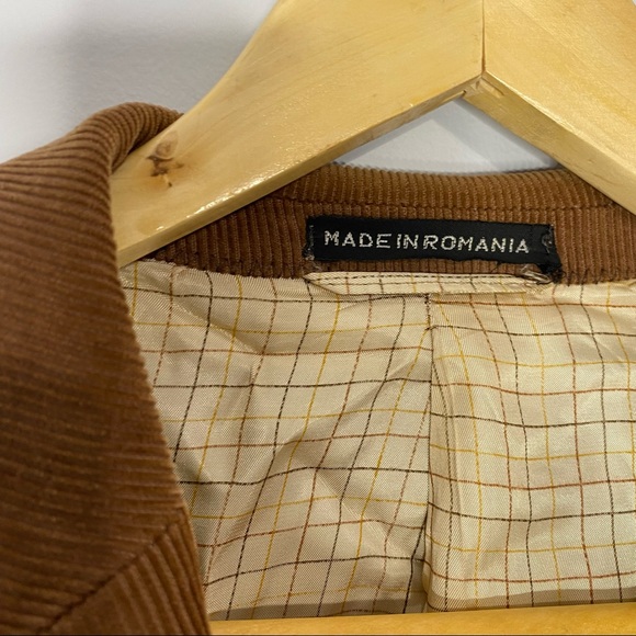 Vintage Brown Corduroy Made in Romania Sports Jacket - Picture 3 of 10
